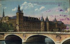 CPA Paris La Conciergerie et le Pont au Change 