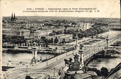 CPA Paris Panorama vers le Pont Alexandre III 