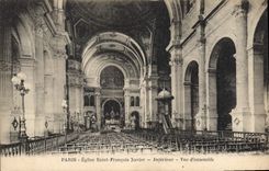 CPA Paris Eglise Saint Francois Xavier Interieur vue d'ensemble 