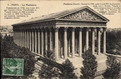 CPA Paris la Madeleine Commencee en 1764 sous Louis XV pour Constant d'Ivry Transformee en Temple ro