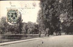 CPA Paris Parc Montsouris le Lac et la Grande Allee 