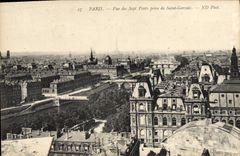 CPA Paris Vue des Sept Ponts prise de Saint Gervais 