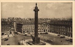 CPA Paris en Flanant Place et Colonne Vendome 