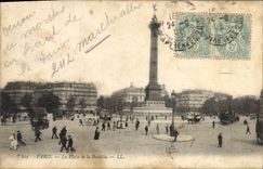 CPA Paris la place de la Bastille 