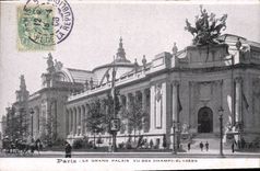 CPA Paris le grand Palais vu des Champs Elysees 