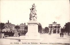 CPA Paris Jardin des Tuileries Monument d'Alsace Lorraine 