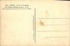 CPA Paris L'Arc de Triomphe et la Tombe du Soldat Inconnu 
