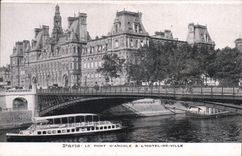CPA Paris le Pont d'Arcole & L'Hotel de Ville 