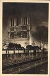 CPA Feeries Nocturnes de Paris Notre Dame 