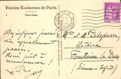 CPA Feeries Nocturnes de Paris Notre Dame