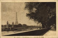 CPA Paris Pont Alexandre III Tour Eiffel
