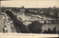 CPA Paris Vue sur la Seine prise du Pont de Flore 