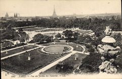 CPA Paris Vue du Jardin des Tuileries Tour Eiffel