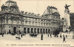 CPA Paris Le Nouveau Louvre Place du Carrousel Monument de Gambetta 