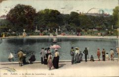CPA Paris Le Bassin du Luxembourg 