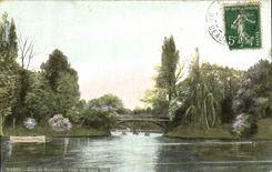 CPA Paris Bois de Boulogne Pont des Deux Iles 