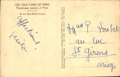 CPA Les Jolis Coins de Paris La Tour Saint Jacques