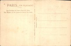 CPA Paris en flanant Les Guichets du Louvre face a la Seine