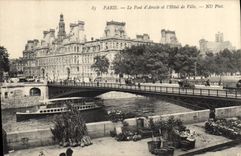 CPA Paris Le Pont d'Arcole et l'Hotel de Ville 