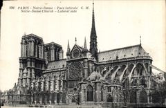 CPA Paris Notre Dame Face laterale 