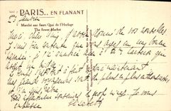 CPA Paris en flanant Marche aux Fleurs Quai de l'Horloge 