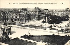 CPA Paris Panorama du Louvre Les Nouveaux Jardins du Carrousel 