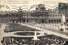 CPA Paris Le Louvre et le Carrousel et la Statue de Paris 1914 