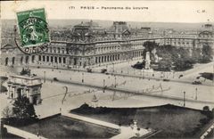 CPA Paris Panorama du Louvre 