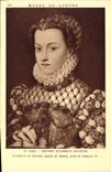 CPA Musee du Louvre Fr Clouet Portrait d'Elisabeth d'Autriche 