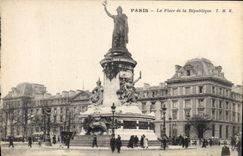 CPA Paris La Place de la Republique 