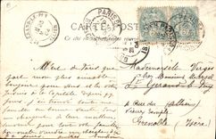 CPA Paris La Porte et le Boulevard Saint Denis 