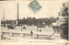 CPA Paris Place de la Concorde Tour Eiffel