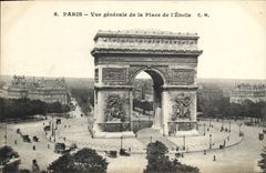 CPA Paris Vue generale de la Place de l'Etoile 