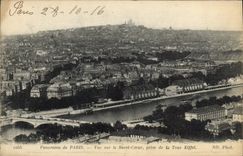 CPA Panorama de Paris Vue sur le Sacre Coeur prise de la Tour Eiffel 