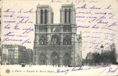 CPA Paris Facade de Notre Dame 