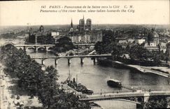 CPA Paris Panorama de la Seine vers la Cite 