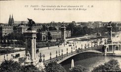 CPA Paris Vue generale du Pont Alexandre III 