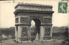 CPA Paris L'Arc de Triomphe 
