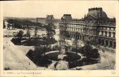 CPA Paris Les Tuileries et le Louvre 