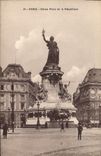 CPA Paris Statue Place de la Republique 