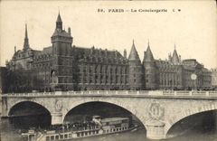 CPA Paris La Conciergerie Bateau