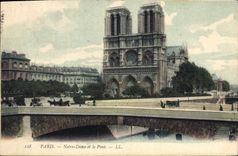 CPA Paris Notre Dame et le Pont 