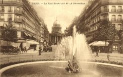 CPA Paris La Rue Soufflot et le Pantheon 