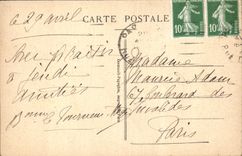 CPA Paris l'Avenue des Champs Elysees et l'Arc de Triomphe 