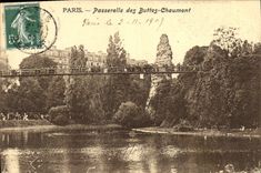 CPA Paris Passerelle des Buttes Chaumont 