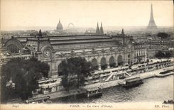 CPA Paris La Gare d'Orsay Tour Eiffel