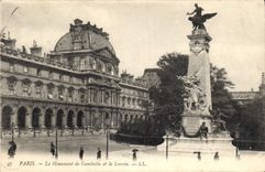 CPA Paris Le Monument de Gambetta et le Louvre 