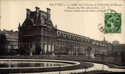 CPA Paris Le Jardin des Tuileries et le Pavillon de Marsan 