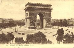 CPA Paris L'Arc de Triomphe 