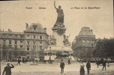 CPA Paris Statue et Place de la Republique 